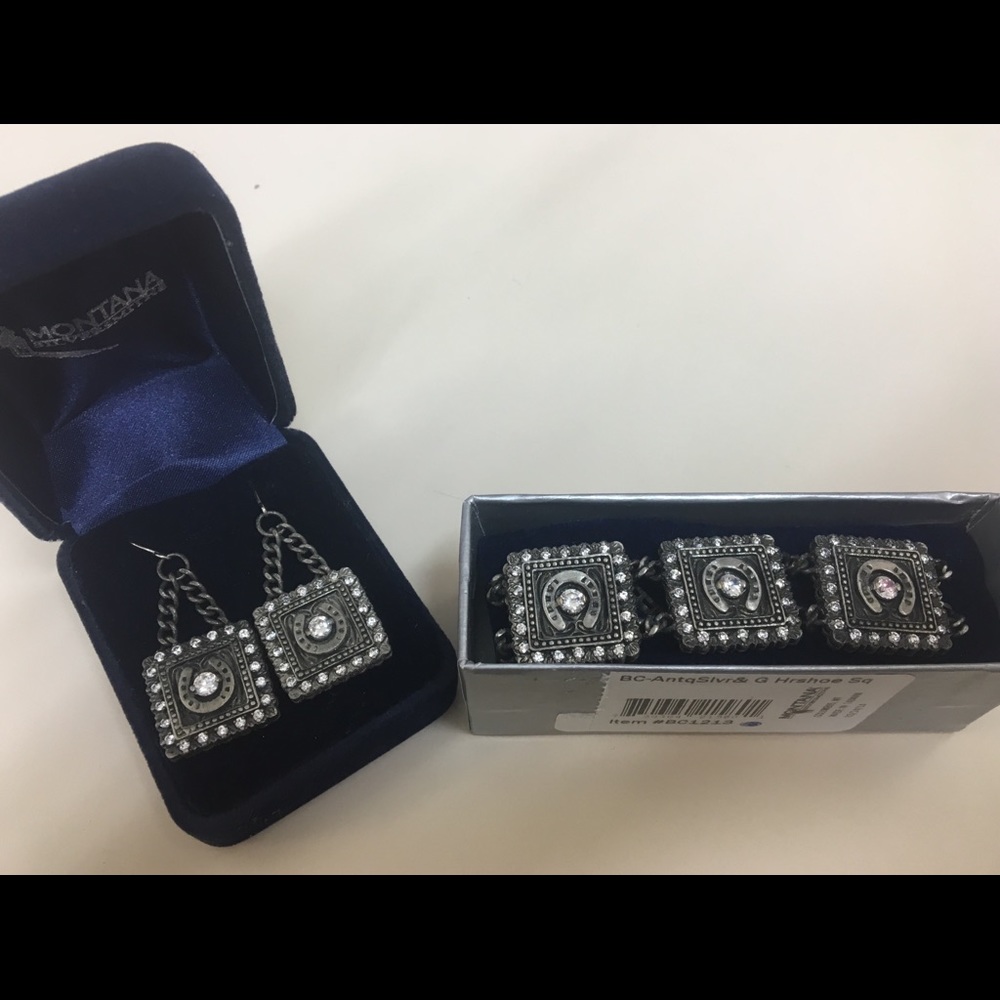 Montana Silversmith matching bracelet and earrings